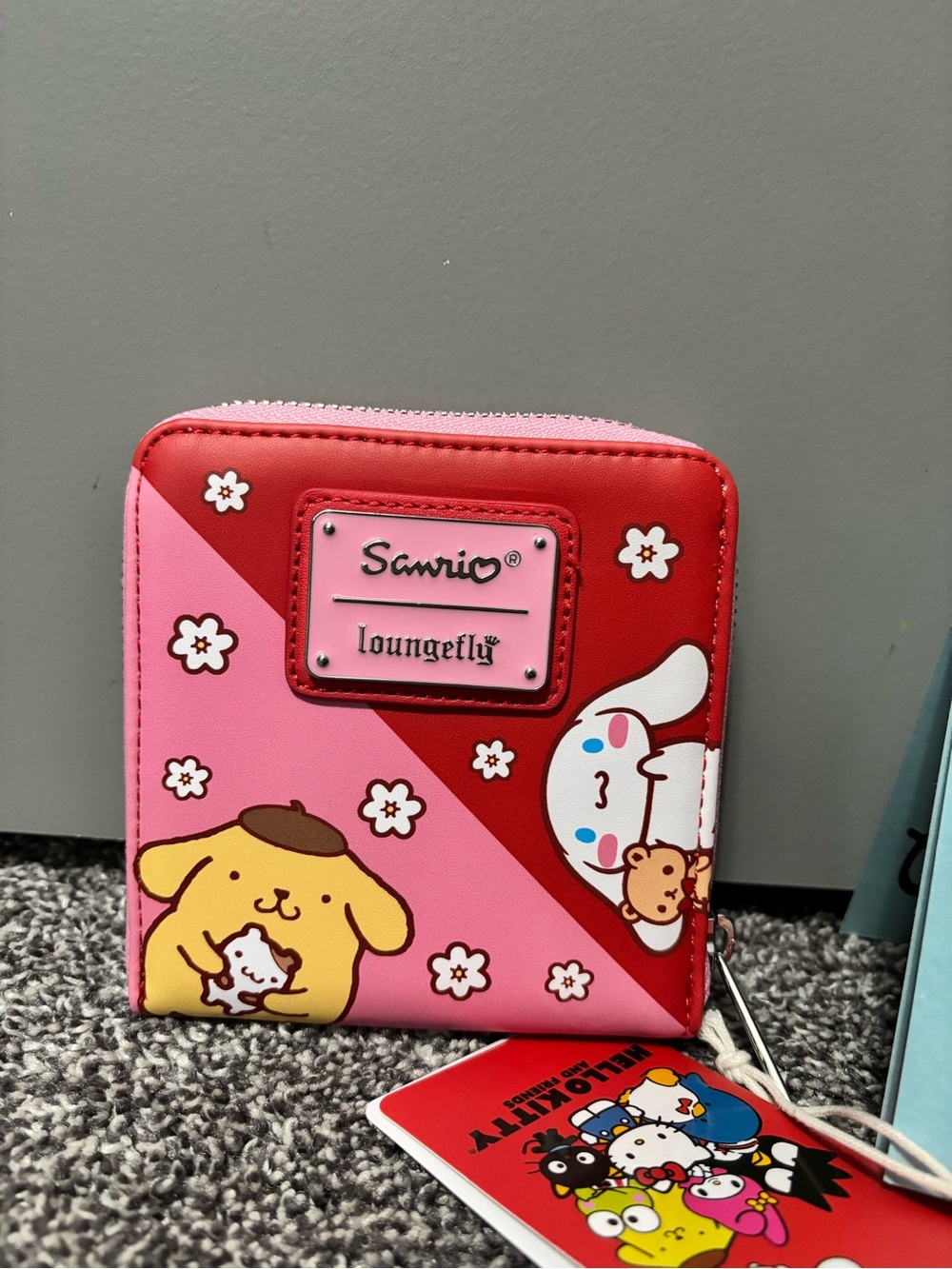 Loungefly Sanrio Hello Kitty Pink and Red Character Zip Wallet